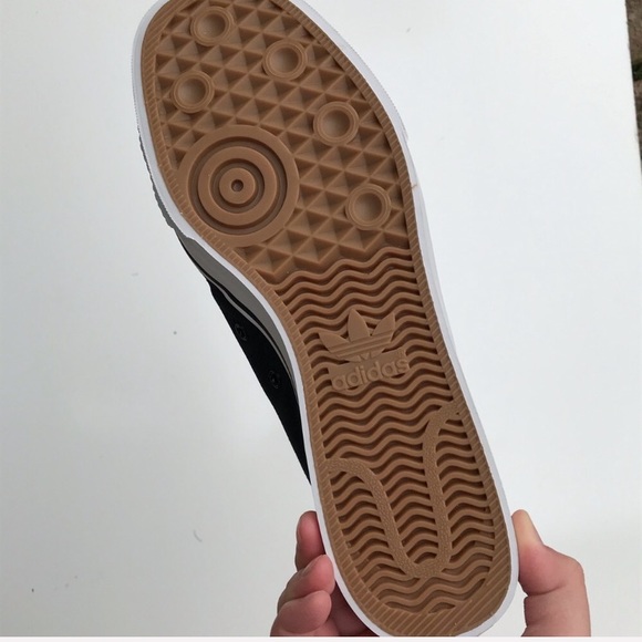 NEW Adidas Nizza Trefoil Black Sneaker Womens 11 - Picture 11 of 12